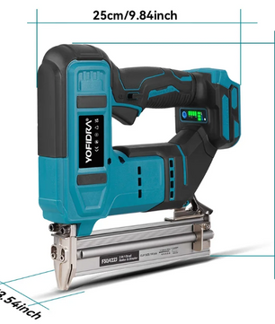 2-in-1 Elektrische Tacker en Spijkerpistool – Brushless Nailer/Stapler met Accu Aansluiting