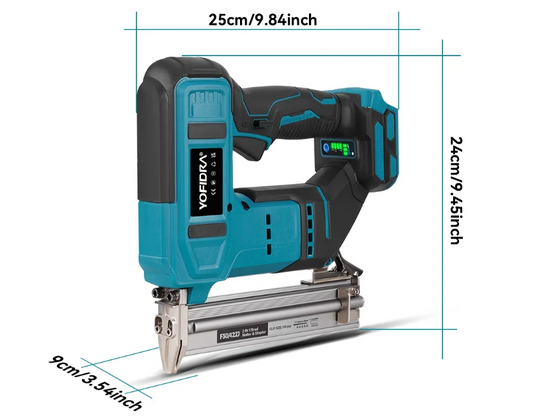 2-in-1 Elektrische Tacker en Spijkerpistool – Brushless Nailer/Stapler met Accu Aansluiting