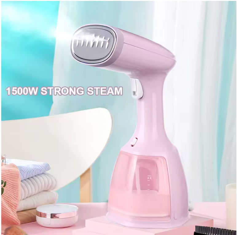 Draagbare Kledingstomer 1500W – Handheld Stoomapparaat met 280 ml Watertank voor Reizen en Thuis