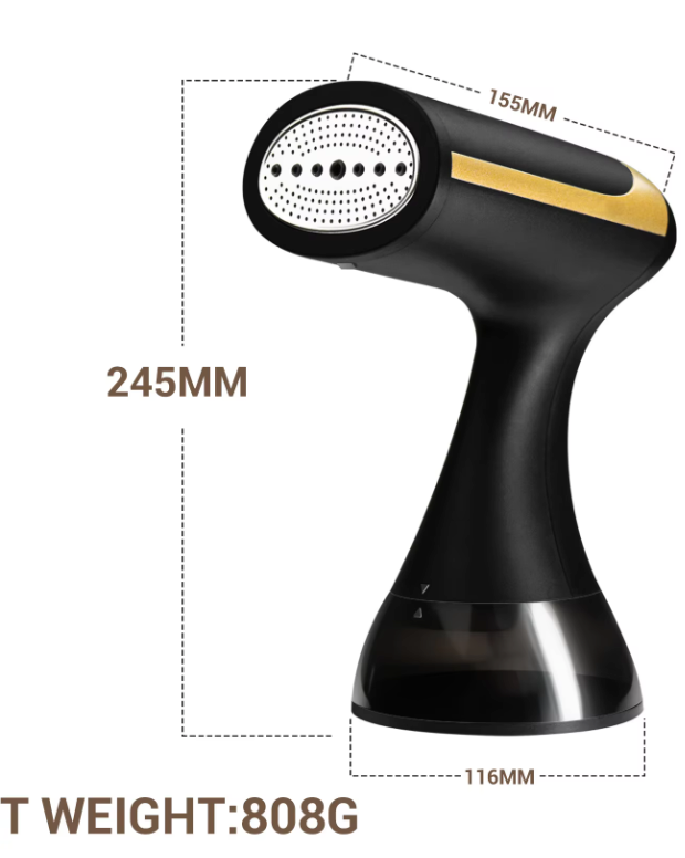 Draagbare Kledingstomer 1500W – Handheld Stoomapparaat met 350 ml Watertank en Snoer