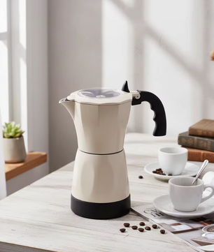 Elektrische Espresso Maker 300ml – Moka Pot met 2.5 Bar en 480W voor 1-6 Kopjes