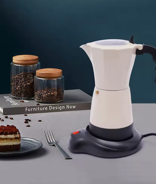 Elektrische Espresso Maker 300ml – Moka Pot met 2.5 Bar en 480W voor 1-6 Kopjes