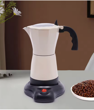 Elektrische Espresso Maker 300ml – Moka Pot met 2.5 Bar en 480W voor 1-6 Kopjes