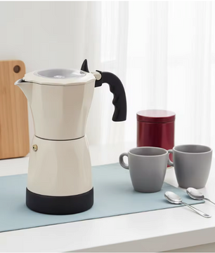 Elektrische Espresso Maker 300ml – Moka Pot met 2.5 Bar en 480W voor 1-6 Kopjes