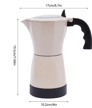 Elektrische Espresso Maker 300ml – Moka Pot met 2.5 Bar en 480W voor 1-6 Kopjes