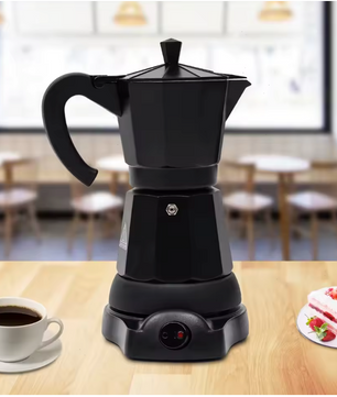 Elektrische Moka Pot 300ml – Espresso Maker met One-Touch Bediening en 480W Vermogen