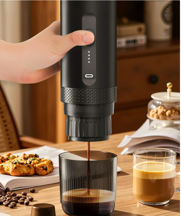 Draadloze Espresso Maker 2-in-1 – Draagbare Koffiemachine voor Capsules en Gemalen Koffie
