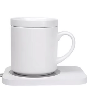 USB Kopjeswarmer met Draadloos Opladen – 3 Standen Mokverwarmer met Temperatuurregeling