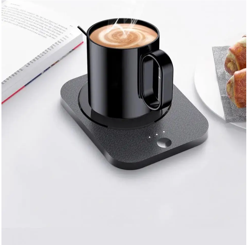 USB Kopjeswarmer met Draadloos Opladen – 3 Standen Mokverwarmer met Temperatuurregeling