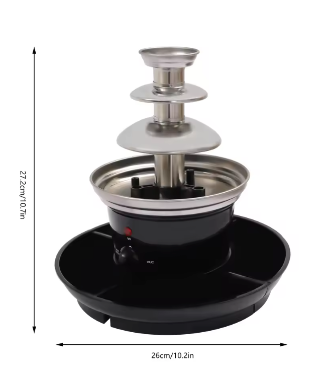Chocolade Fontein 3-Laags – Fondue Fontein met Fruitplateau voor Feesten en Party’s