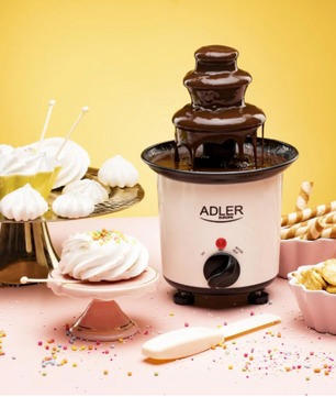 Mini Chocolade Fontein 200ml – Elektrische Fondue Fontein 30W met 10 Dippers voor Feesten