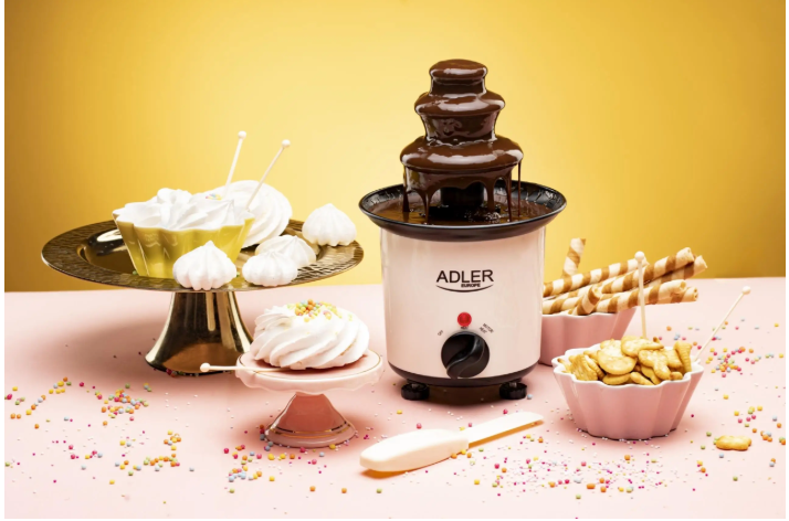Mini Chocolade Fontein 200ml – Elektrische Fondue Fontein 30W met 10 Dippers voor Feesten