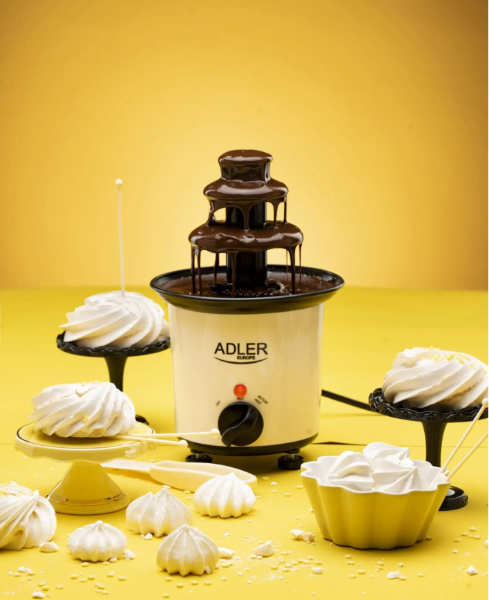 Mini Chocolade Fontein 200ml – Elektrische Fondue Fontein 30W met 10 Dippers voor Feesten