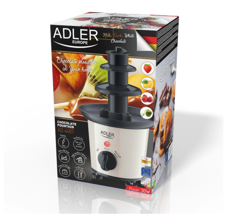 Mini Chocolade Fontein 200ml – Elektrische Fondue Fontein 30W met 10 Dippers voor Feesten