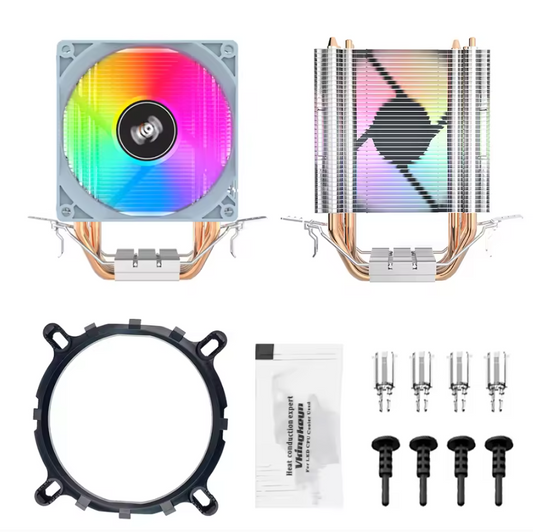 Tower CPU Koeler met 4 Heatpipes – Stille Luchtkoeler voor Intel en AMD Processoren