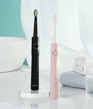 Set van 2 Elektrische Sonic Tandenborstels – 8 Opzetborstels, USB Oplaadbaar en Waterdicht
