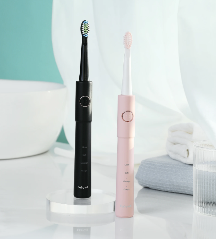 Set van 2 Elektrische Sonic Tandenborstels – 8 Opzetborstels, USB Oplaadbaar en Waterdicht