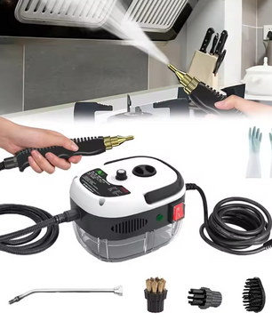 Hogedruk Stoomreiniger 2500W – Draagbare Handstomer voor Keuken, Auto en Huis