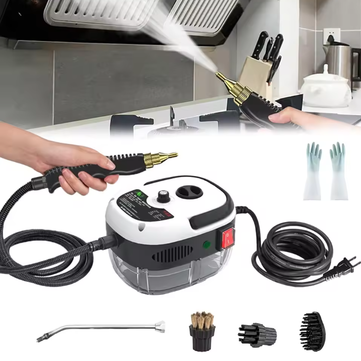 Hogedruk Stoomreiniger 2500W – Draagbare Handstomer voor Keuken, Auto en Huis
