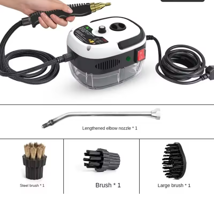 Hogedruk Stoomreiniger 2500W – Draagbare Handstomer voor Keuken, Auto en Huis