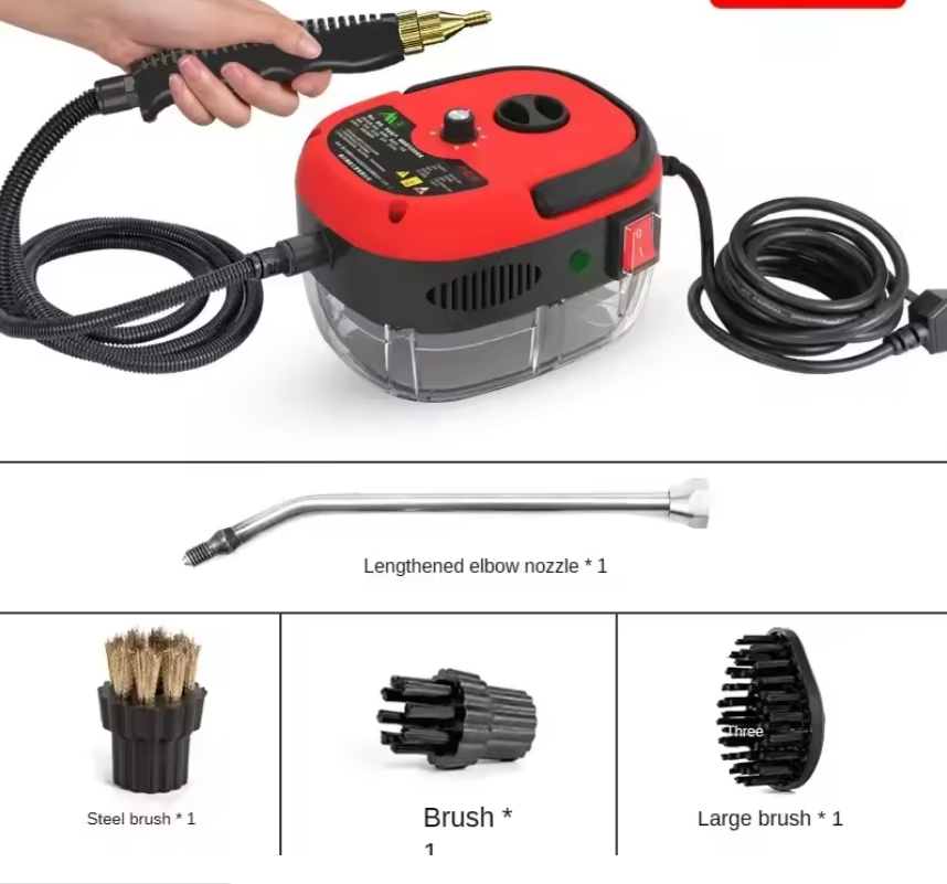 Hogedruk Stoomreiniger 2500W – Draagbare Handstomer voor Keuken, Auto en Huis