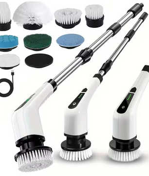 9-in-1 Elektrische Schoonmaakborstel – Draadloos, USB Oplaadbaar en Multifunctioneel