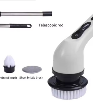 9-in-1 Elektrische Schoonmaakborstel – Draadloos, USB Oplaadbaar en Multifunctioneel