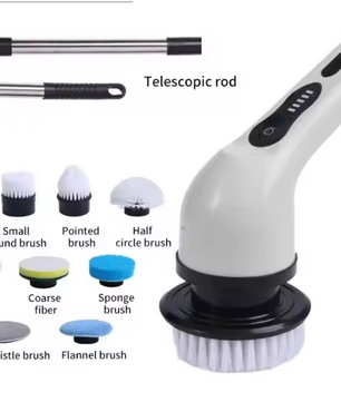 9-in-1 Elektrische Schoonmaakborstel – Draadloos, USB Oplaadbaar en Multifunctioneel