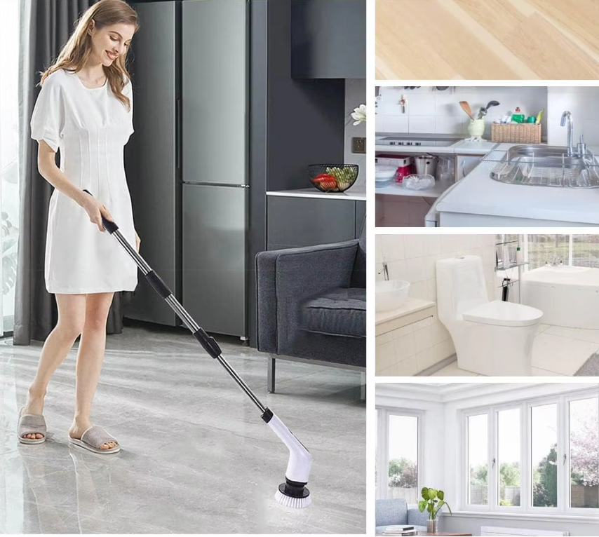 Draadloze Elektrische Schoonmaakborstel – Multifunctionele Spin Scrubber voor Keuken en Badkamer