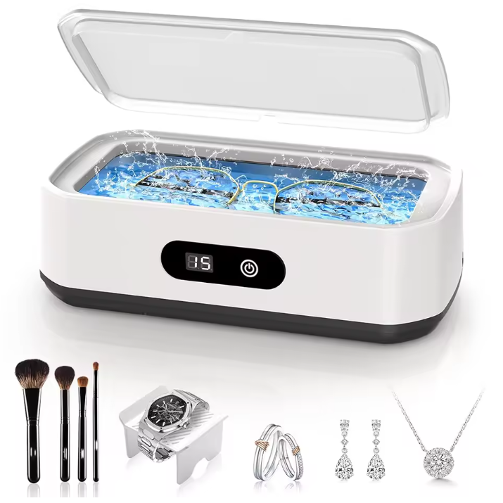 Ultrasone Reiniger 49kHz – 650ml Reinigingsapparaat voor Brillen, Sieraden en Meer
