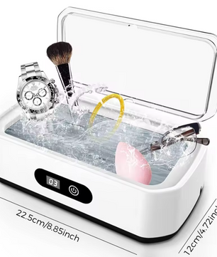 Ultrasone Reiniger 49kHz – 650ml Reinigingsapparaat voor Brillen, Sieraden en Meer