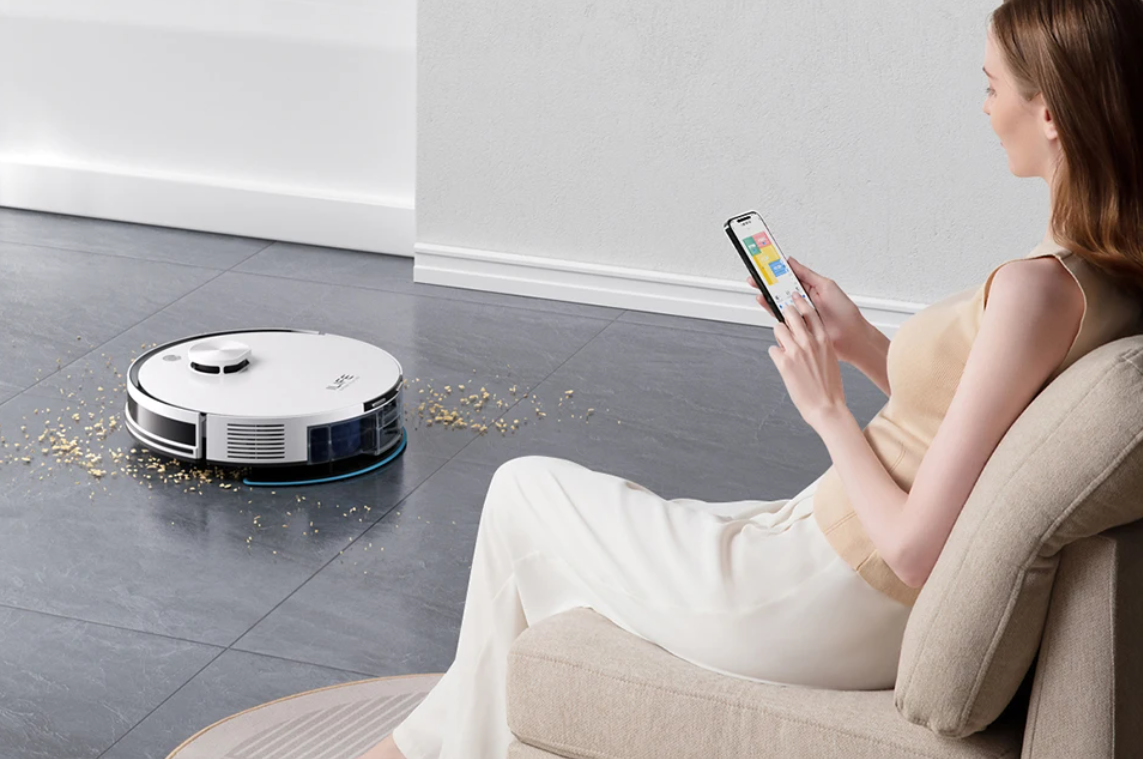 Robotstofzuiger met Dweilfunctie – 5000Pa Kracht, Zelflegend en App Bediening
