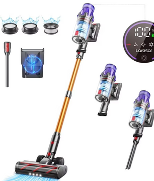 Draadloze Steelstofzuiger 500W – 50000Pa Kracht, 60 Min Accu en LED Display