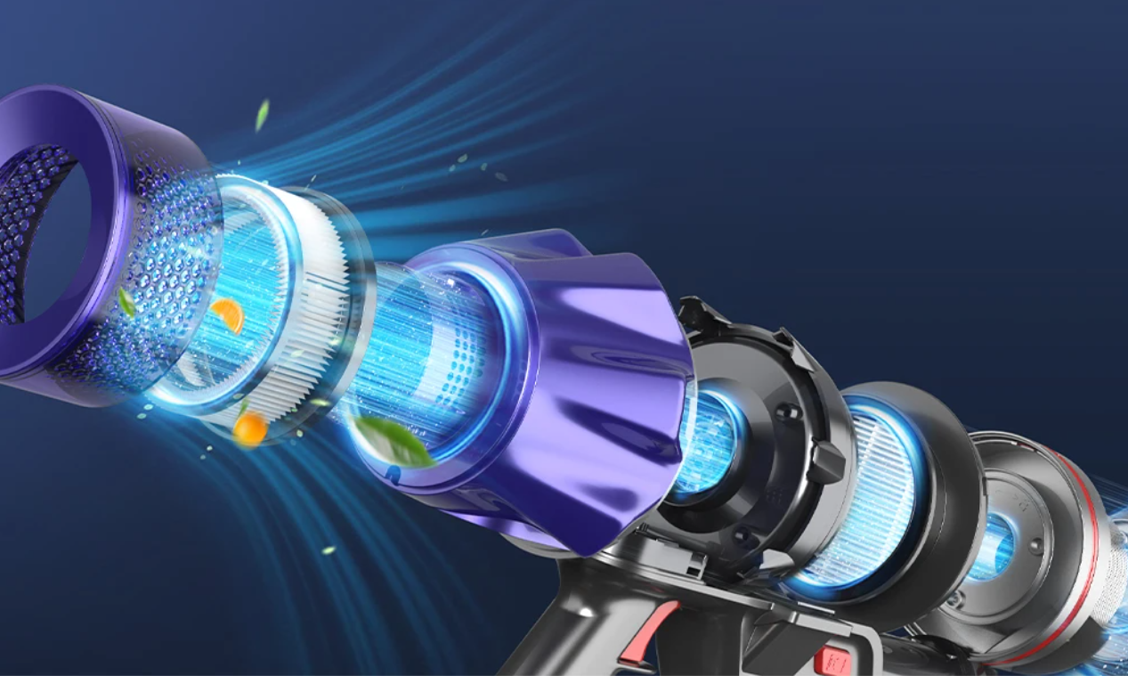 Draadloze Steelstofzuiger 500W – 50000Pa Kracht, 60 Min Accu en LED Display