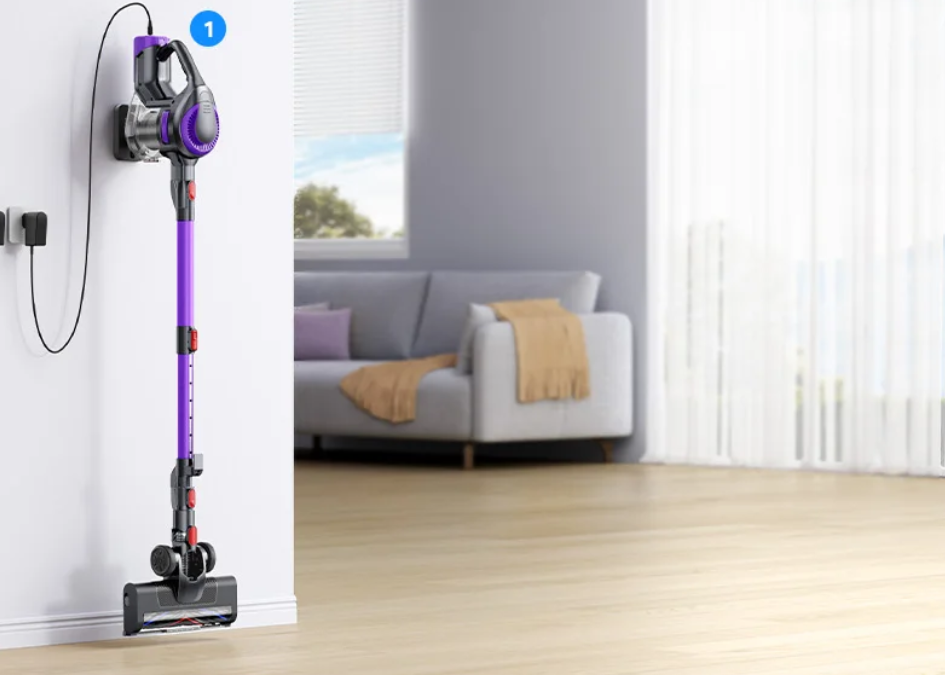 Draadloze Steelstofzuiger 38000Pa – Krachtige Handstofzuiger met 45 Min Accu en LED