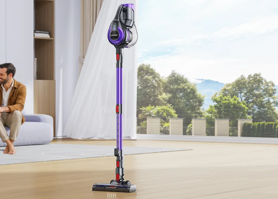 Draadloze Steelstofzuiger 38000Pa – Krachtige Handstofzuiger met 45 Min Accu en LED