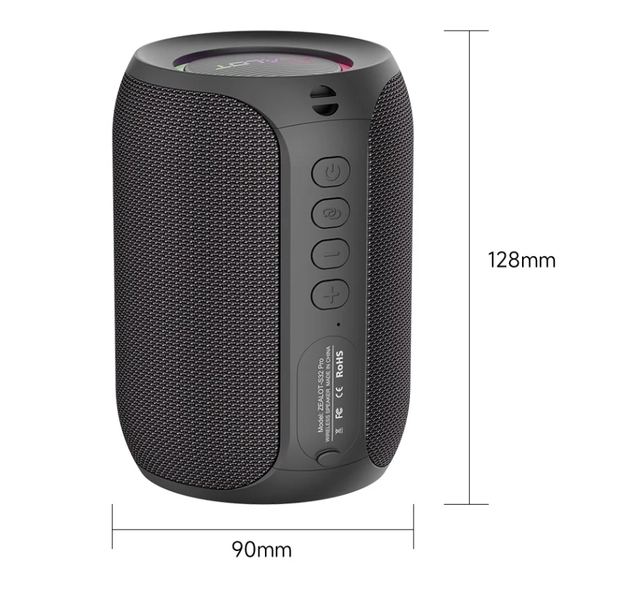 Bluetooth Speaker 15W – Draadloze Speaker met Bass, LED en Waterbestendig