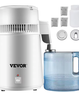 4L Waterdistilleerder – RVS Waterzuiveraar met Snelle Verwarming en Veilig Systeem
