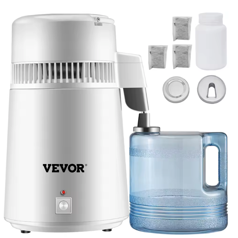 4L Waterdistilleerder – RVS Waterzuiveraar met Snelle Verwarming en Veilig Systeem
