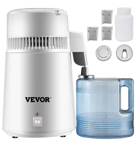 4L Waterdistilleerder – RVS Waterzuiveraar met Snelle Verwarming en Veilig Systeem
