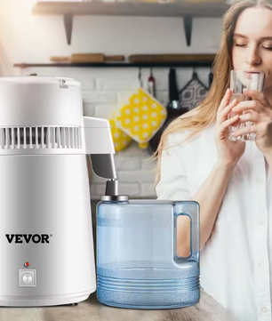 4L Waterdistilleerder – RVS Waterzuiveraar met Snelle Verwarming en Veilig Systeem