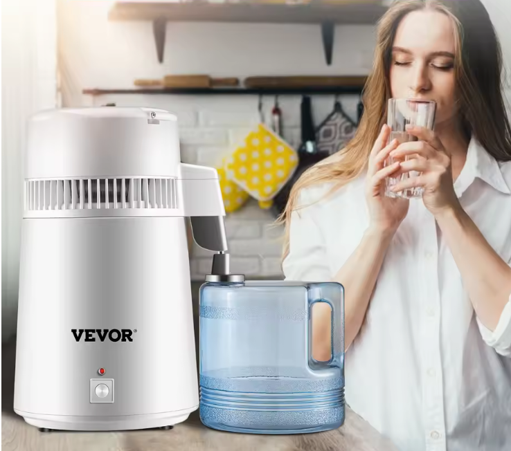 4L Waterdistilleerder – RVS Waterzuiveraar met Snelle Verwarming en Veilig Systeem