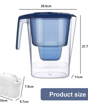 3.6L Waterfilterkan met 6 Filters – Waterzuiveringskan met Display en 4-Fasen Filtratie