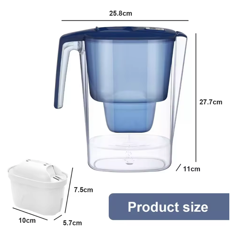 3.6L Waterfilterkan met 6 Filters – Waterzuiveringskan met Display en 4-Fasen Filtratie