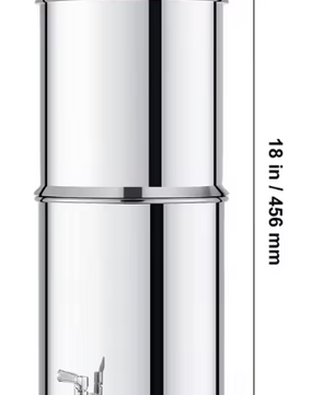 Gravity Waterfilter Systeem – RVS Waterzuiveraar met Koolstoffilters en Grote Capaciteit