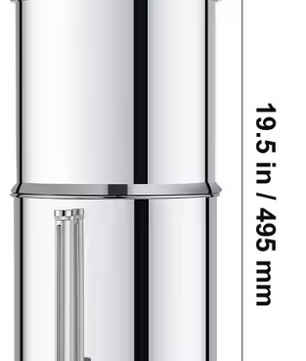 Gravity Waterfilter Systeem – RVS Waterzuiveraar met Koolstoffilters en Grote Capaciteit