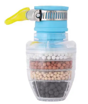 6-Laags Kraan Waterfilter – Compacte Waterzuiveraar met Actieve Kool en Medische Steen