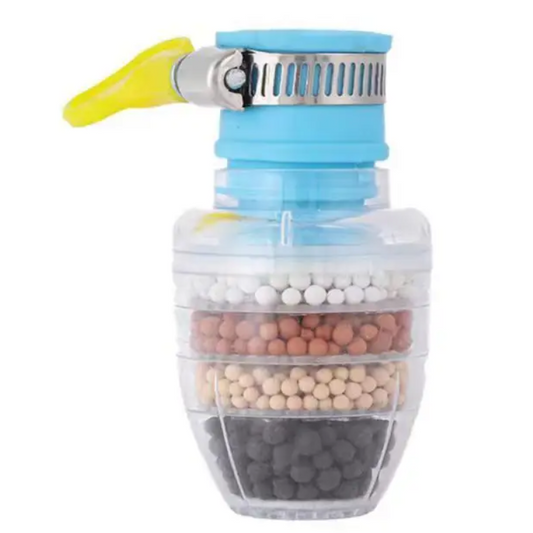 6-Laags Kraan Waterfilter – Compacte Waterzuiveraar met Actieve Kool en Medische Steen