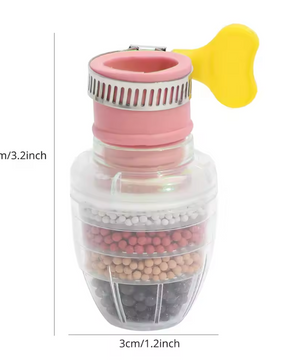 6-Laags Kraan Waterfilter – Compacte Waterzuiveraar met Actieve Kool en Medische Steen