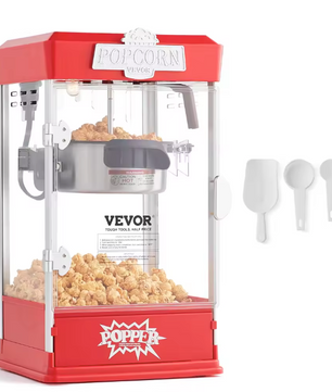 Popcorn Machine 4oz – Elektrische Popcornmaker 1.5 Gallon met Verwarming en LED Verlichting